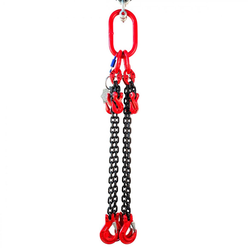 Řetězový závěs oko-4 háky tř 80 se zkracovačem (0,5 m, 4250/3000 kg, 8 mm)