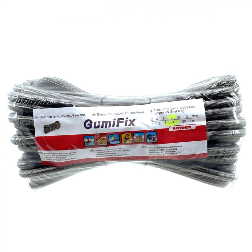 Gumolano s opletem 10m 8mm