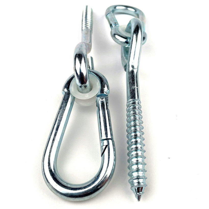 Hák houpačkový s karabinou a vrutem Zn 10,6x230mm
