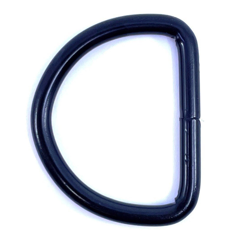 Kroužek svařovaný tvar D černý 4x26mm
