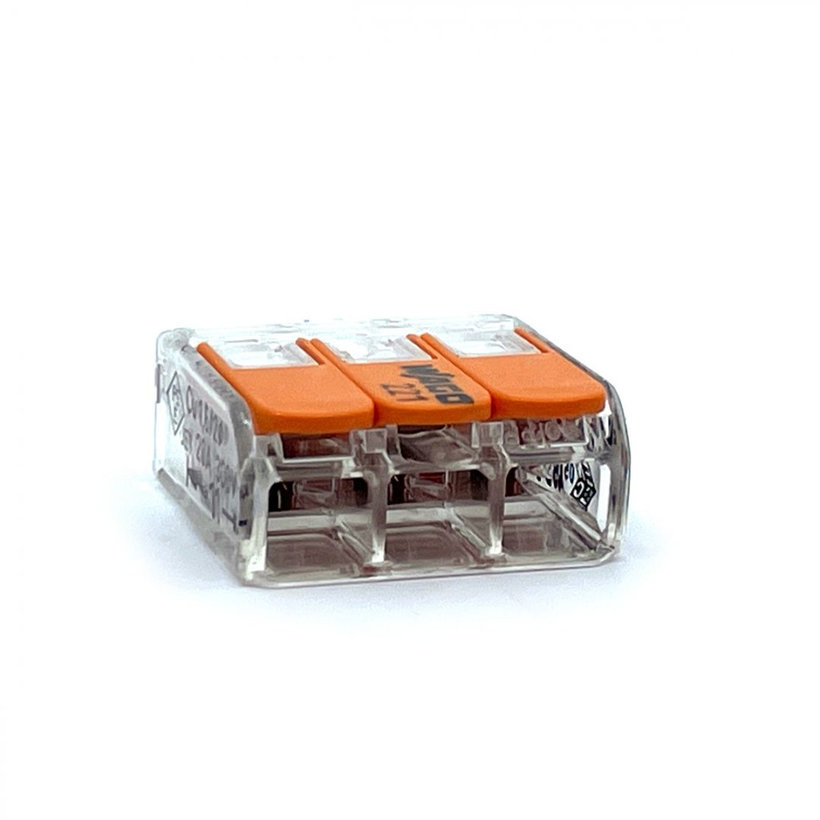 Svorka bezšroubová s páčkou - 3 vodičů