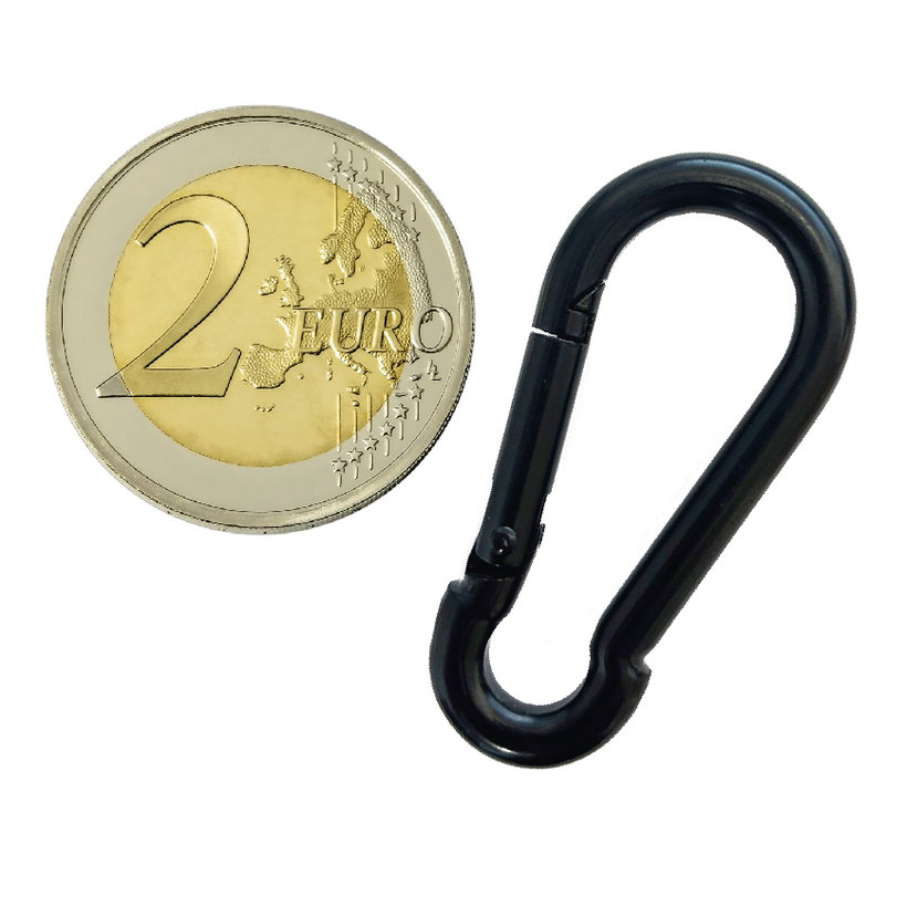 Karabina hasičská DIN 5299C černá 4mm