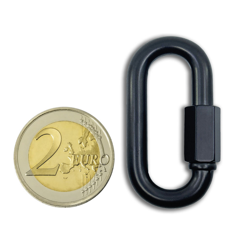 Karabina s maticí černá 4mm