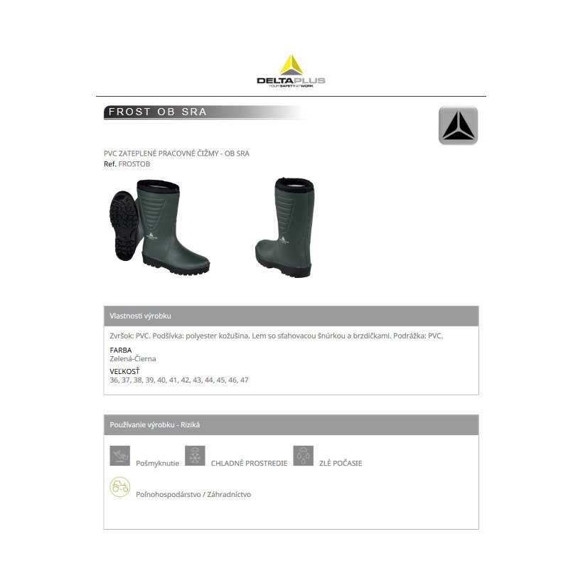 Zimní holínky gumáky zelené FROST 38