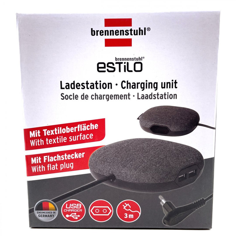 Stolová zásuvka 3-násobná, plochá