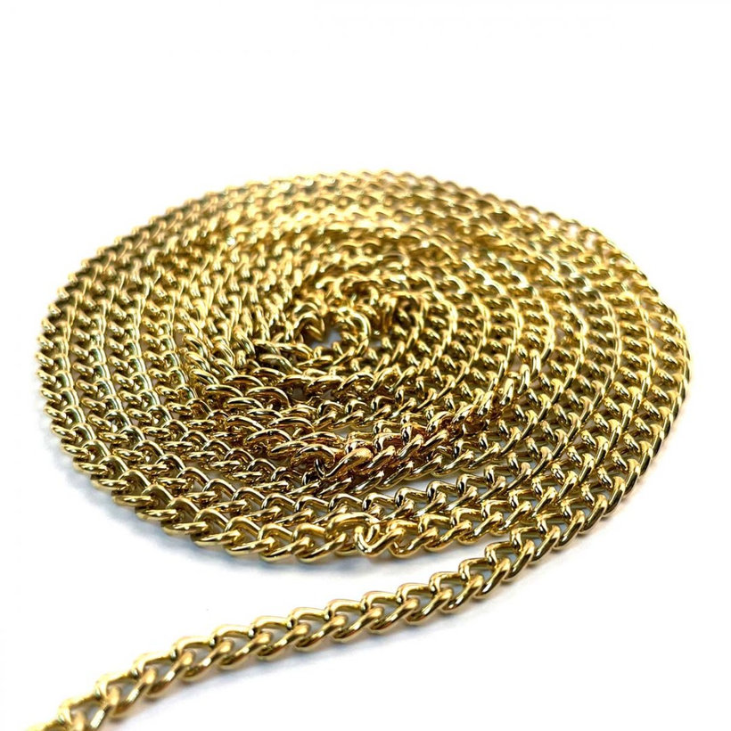 Řetěz ozdobná kroucená žlutý zinek 3mm