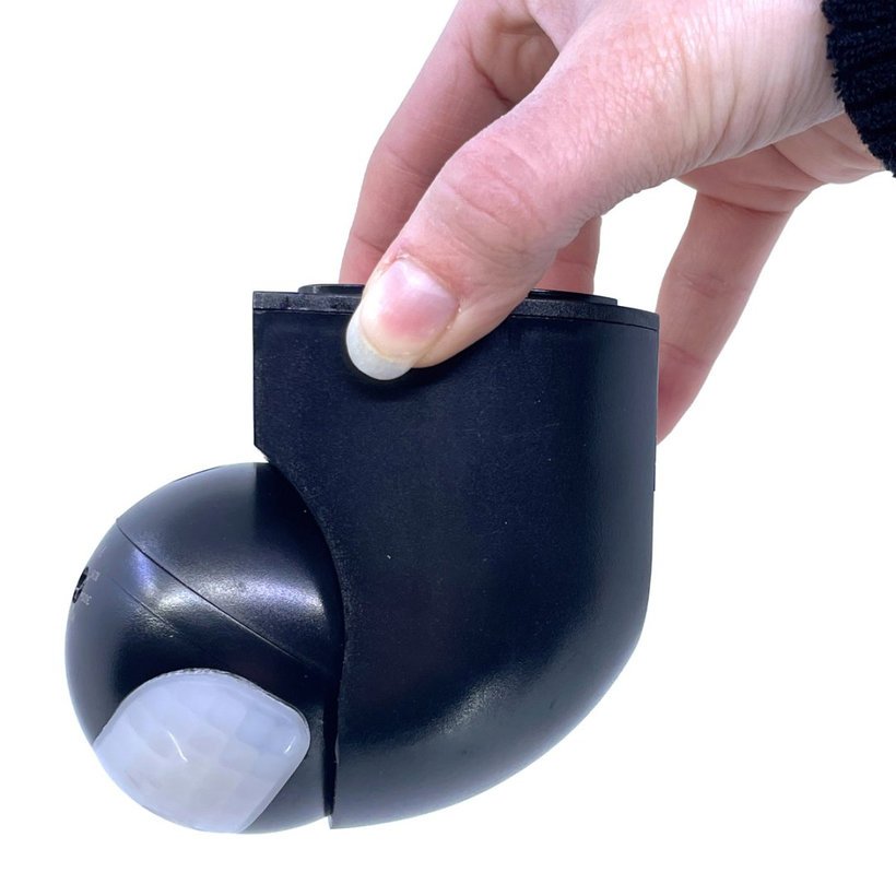 Snímač pohybu nástěnný - černý 180°