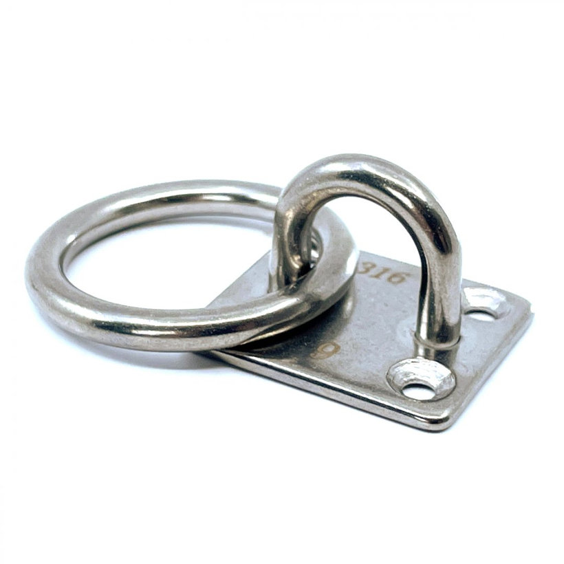 Nerezová deska s okem a kroužkem 30x35mm