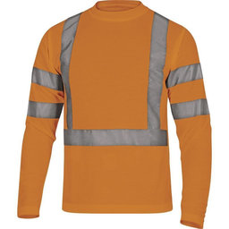 Reflexní tričko s dlouhým rukávem STAR oranžové L