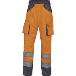 Reflexní pracovní kalhoty MACH2 HV oranžové M