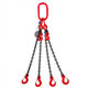 Řetězový závěs oko-4 háky tř 80 se zkracovačem (4 m, 2360/1700 kg, 6 mm)