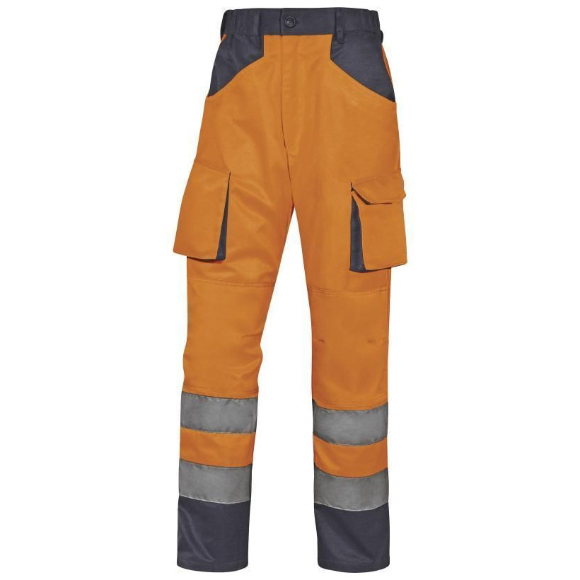 Reflexní pracovní kalhoty MACH2 HV oranžové XL