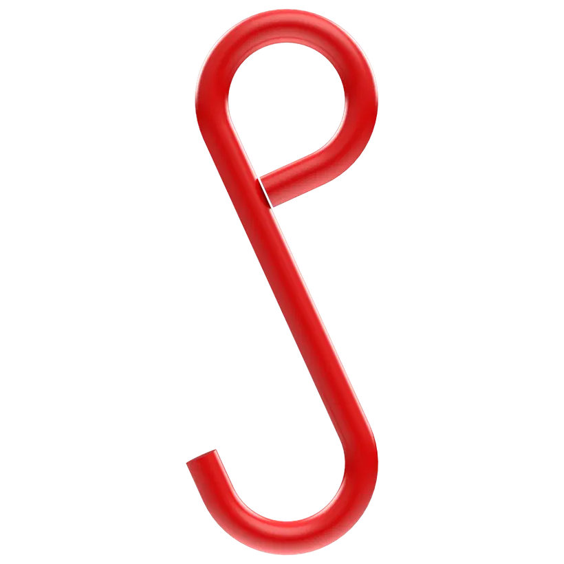 S-hák uzavřený, prodloužený, třída 80. nosnost - 100kg