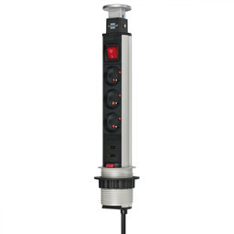 Inovativní stolová zásuvka Tower Power s USB-nabíječkou 2m