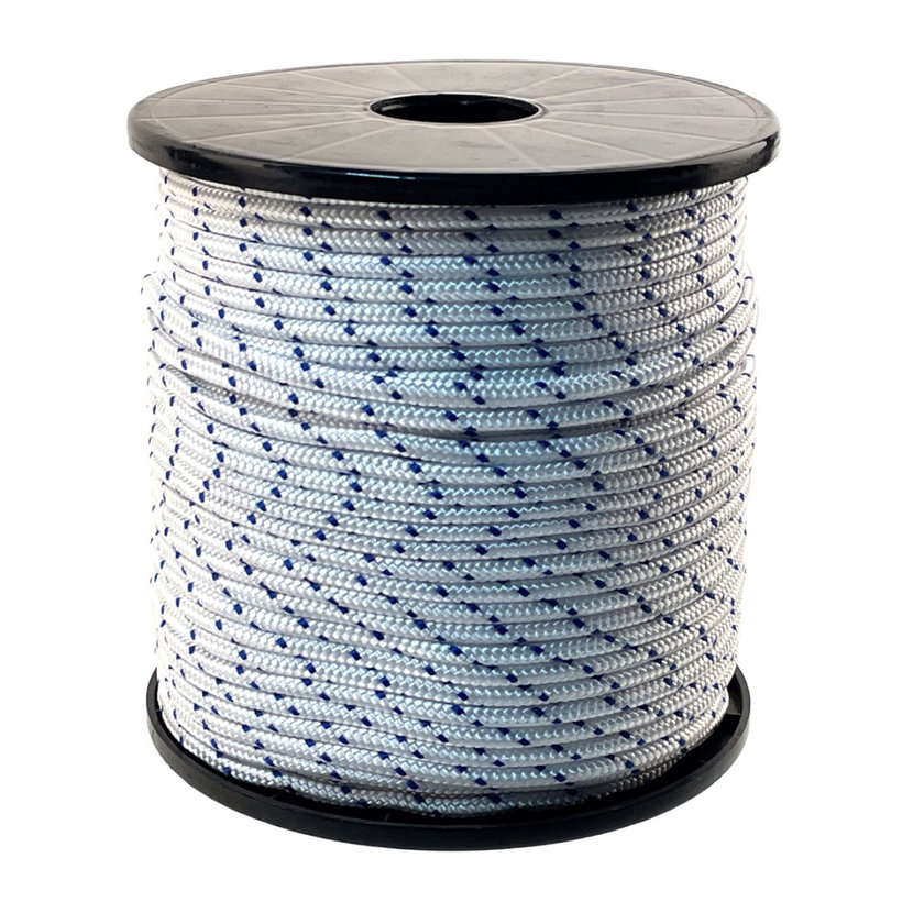 PA pletené lano TORNADO bílo-modré 16pr 4mm
