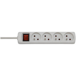 Prodlužovací kabel 16A bílý s vypínačem 4 zásuvky 3m 3G1,5