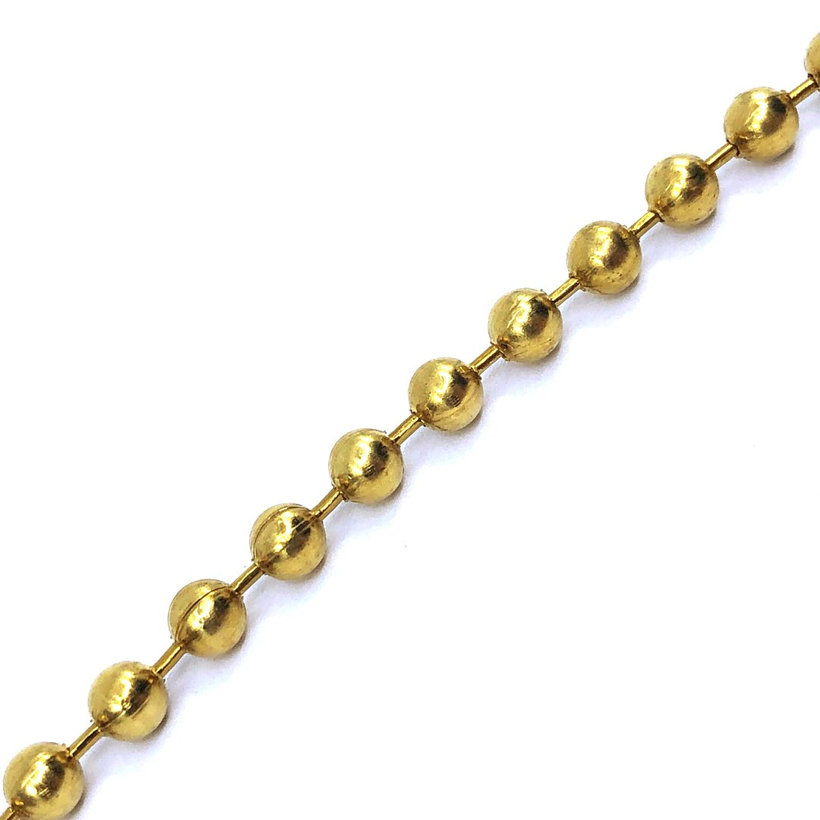 Řetěz kuličkový žlutý zinek 2,1mm