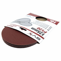 Brusný papír na suchý zip – kotouč 125 mm P120 - 10 ks