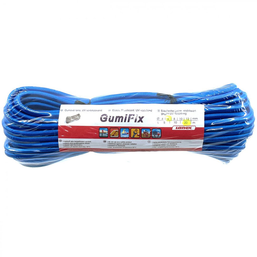 Gumolano s opletem 20m 6mm