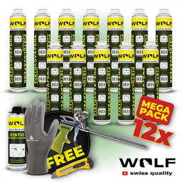 Montážní (PUR) pěna pistolová NÍZKOEXPANZNÍ 12ks MEGA PACK