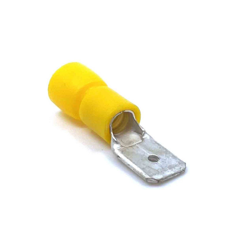 Izolované Cu lisovací kolíky ploché žluté 6mm²