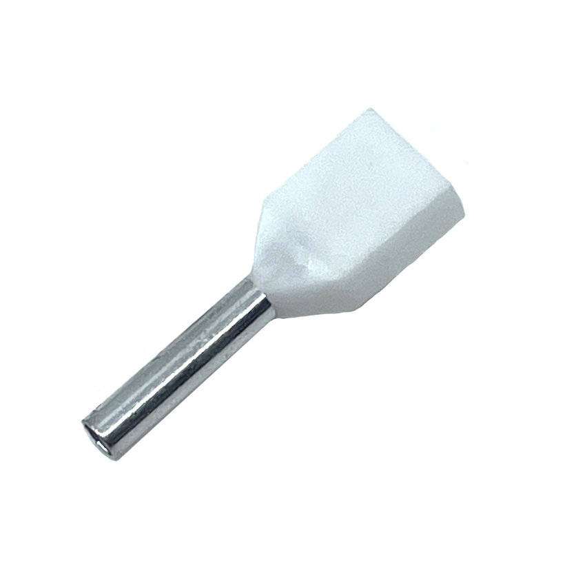 Dvojitá izolovaná kabelová dutinka bílá 0,5mm²