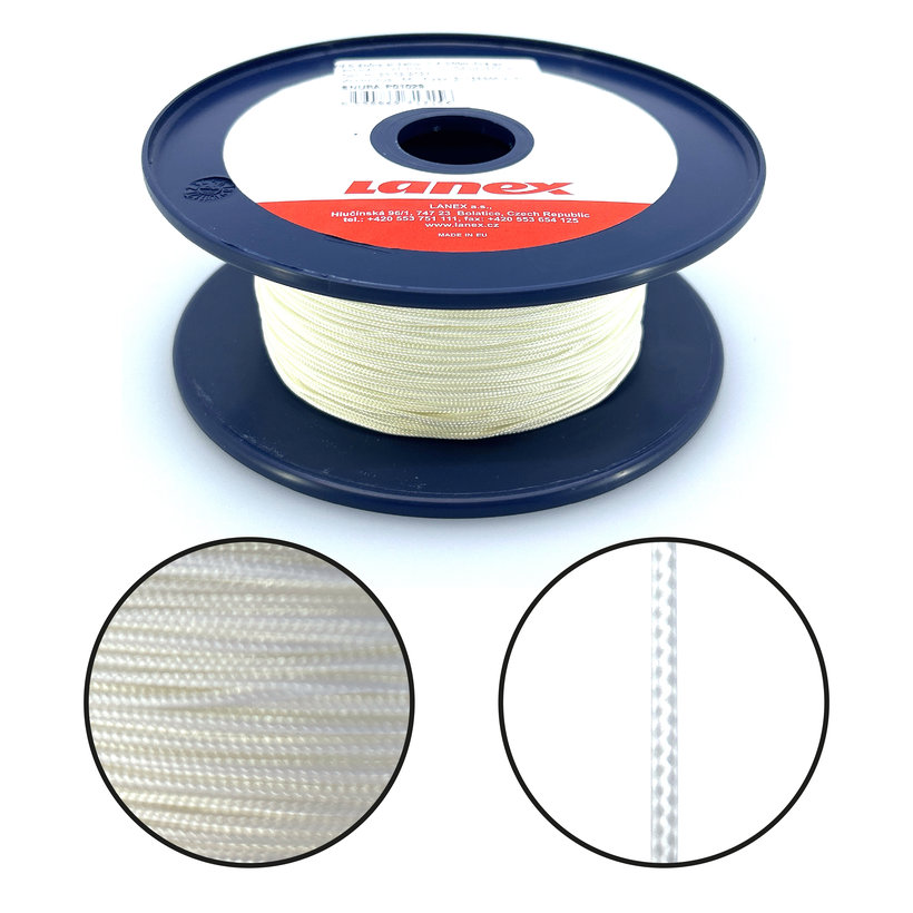 PES šňůra žaluziová bílá 16pr 1,4mm 500m
