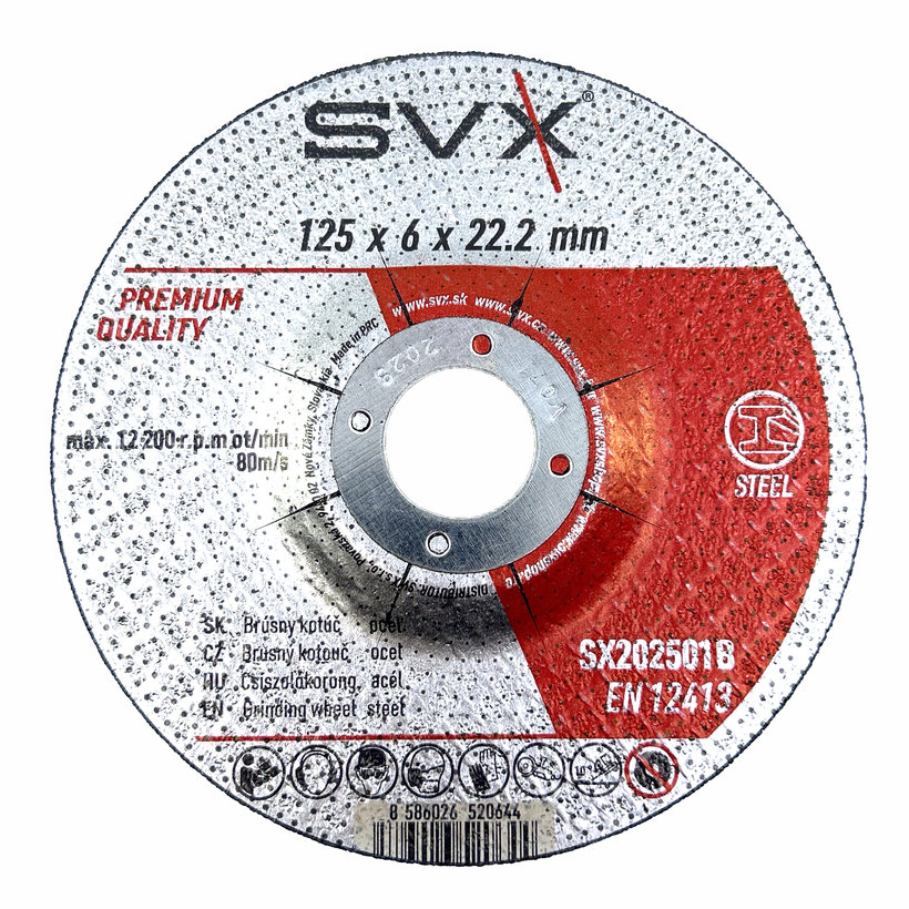 Brusný kotouč 125×6×22,2 mm