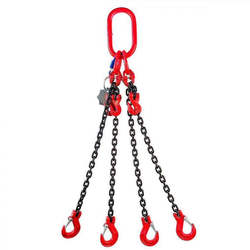 Řetězový závěs oko-4 háky tř 80 se zkracovačem (3 m, 6700/4750 kg, 10 mm)