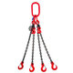 Řetězový závěs oko-4 háky tř 80 se zkracovačem (2,5 m, 6700/4750 kg, 10 mm)