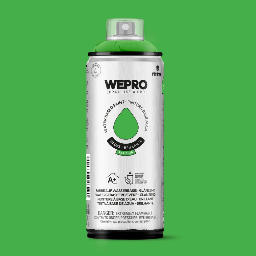 WEPRO Sprej – barva na vodní bázi, lesklá –  Fiona Green RAL 6018