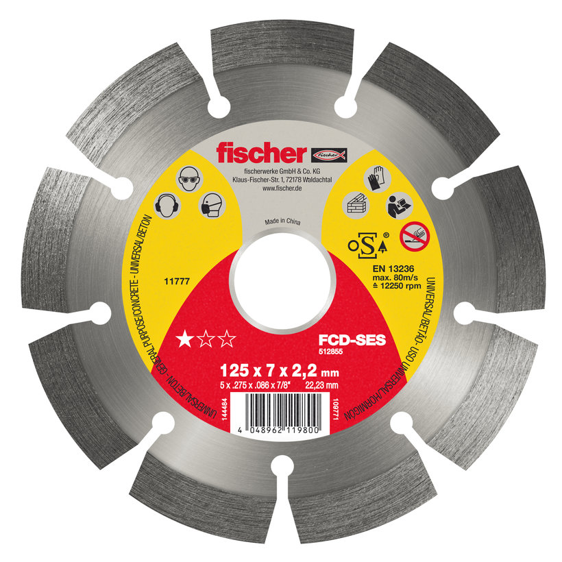 Segmentový diamantový kotouč FCD-SES 125x2,2x22,23