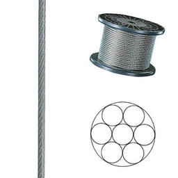 Ocelové lano DIN 3055 1x7 poplastované 1/2mm