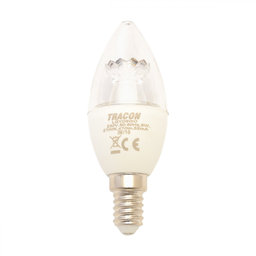 LED žárovka svíčka E14 6W - stmívatelná - teplá bílá