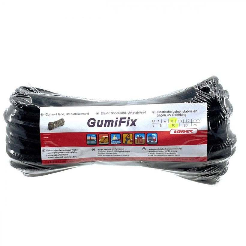 Gumolano s opletem 10m 8mm