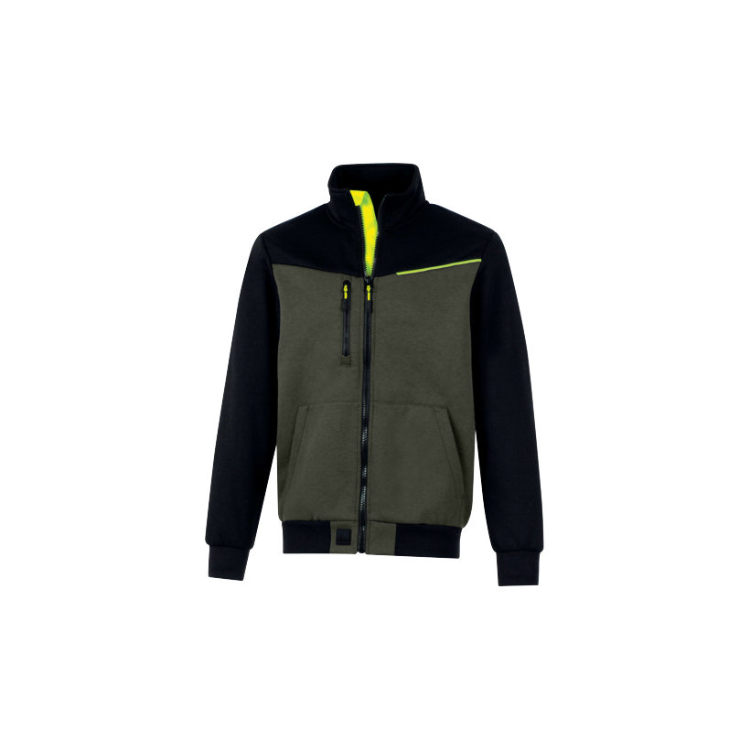 Pracovní mikina SWABI hnědožlutá / černá - 3XL