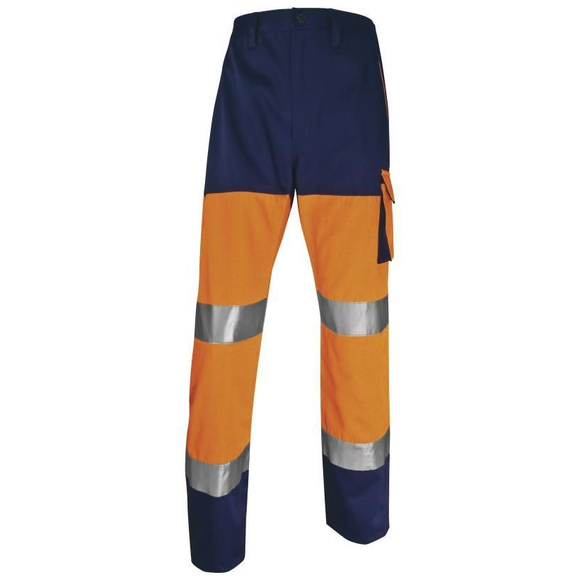 Reflexní pracovní kalhoty PHPAN oranžová M