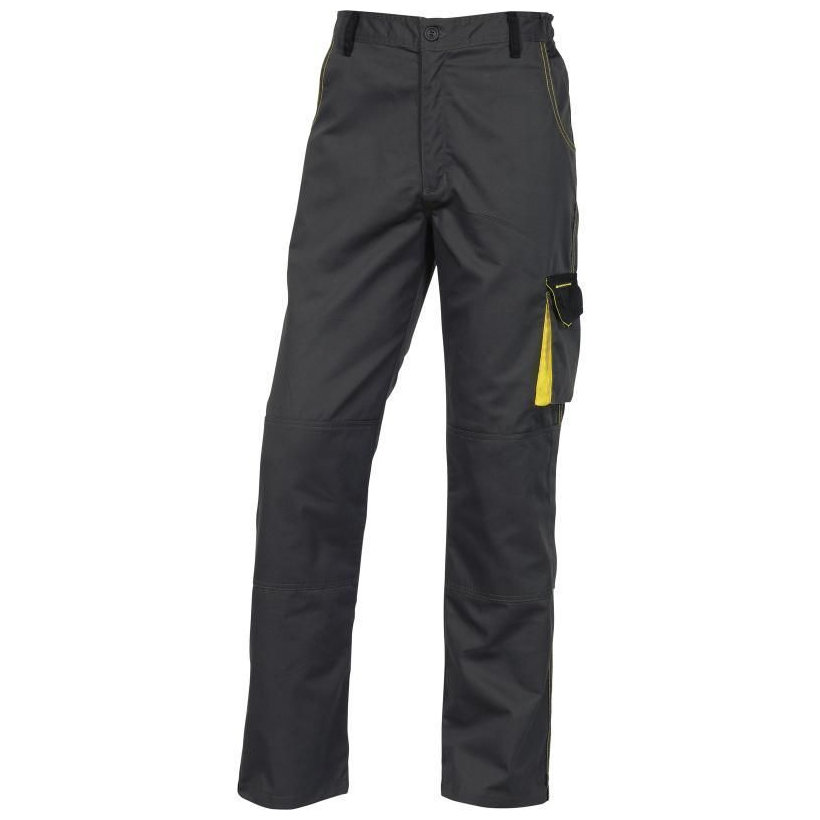 Pracovní kalhoty D-MACH šedá-žlutá XL