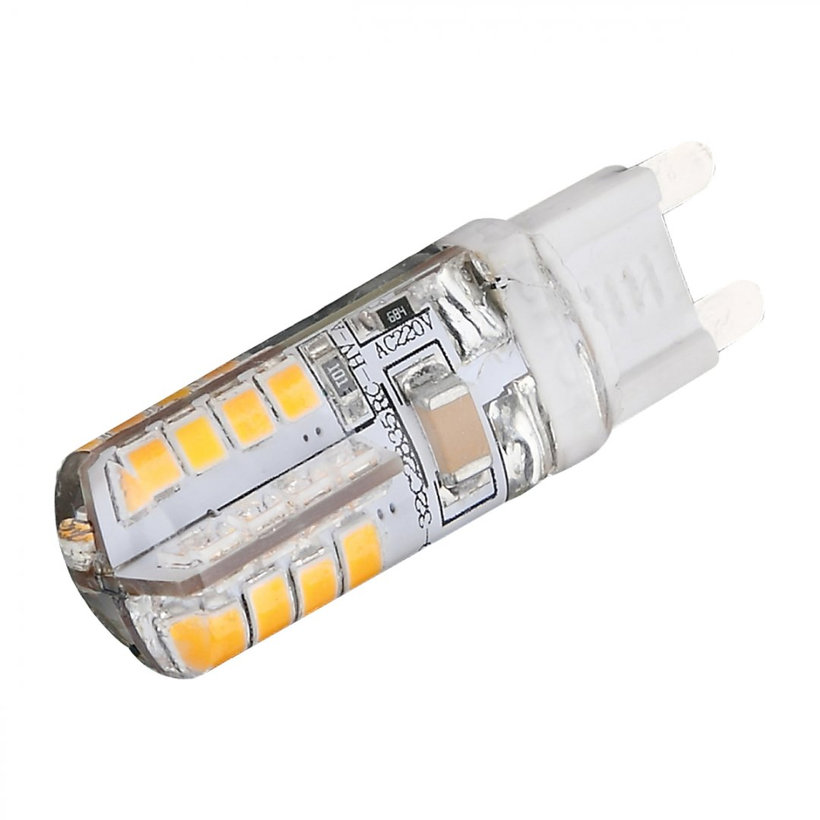 LED žárovka 3W G9 se silikonovým pouzdrem - teplá bílá