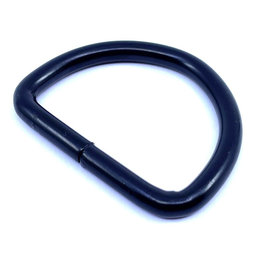 Kroužek svařovaný tvar D černý 2x10mm