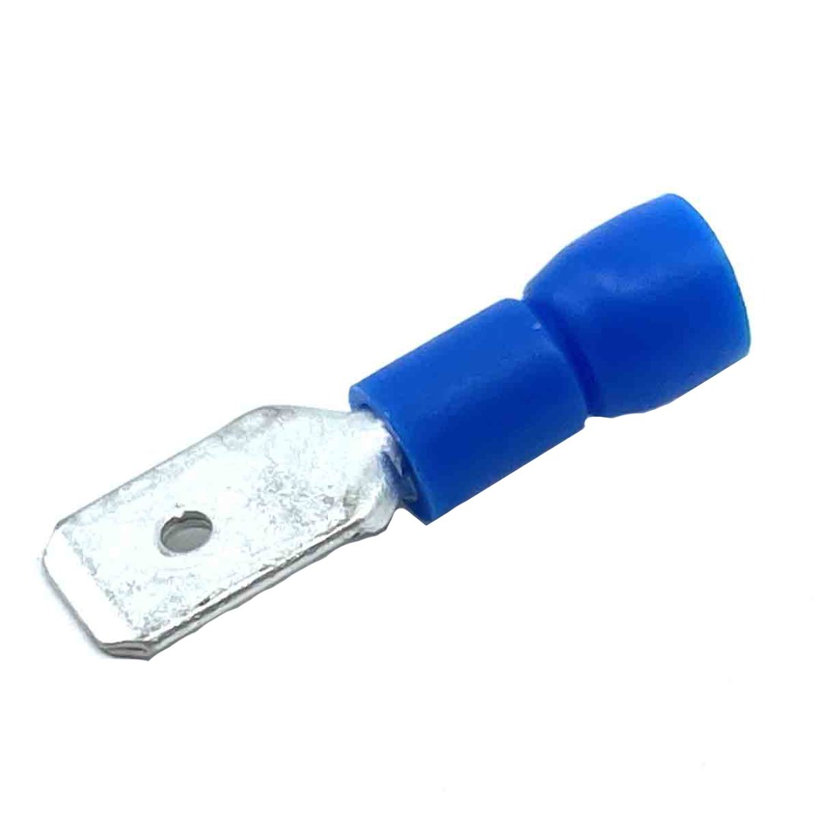 Izolované Cu lisovací kolíky ploché modré 2,5mm²