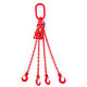 Řetězový závěs oko-4 háky tř 80 se zkracovačem (0,5 m, 2360/1700 kg, 6 mm)