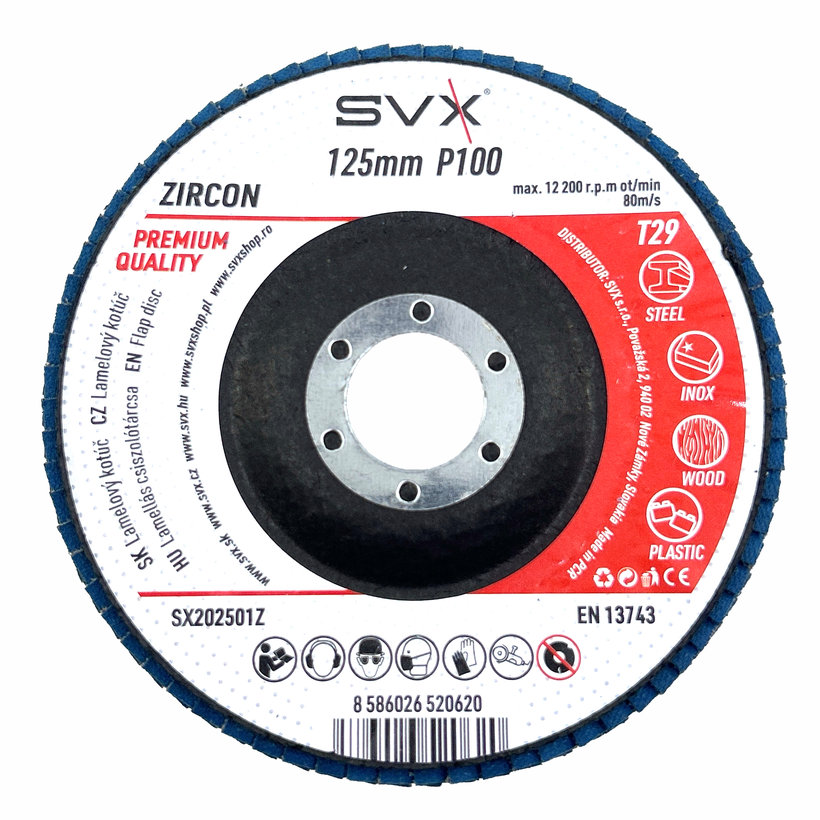 Lamelový kotouč 125 mm P100