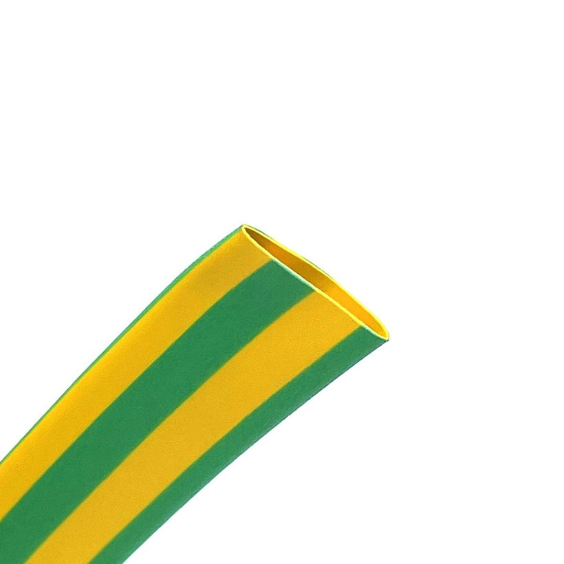 Bužírka smršt. 2:1 zeleno-žlutá 12,7/6,4mm