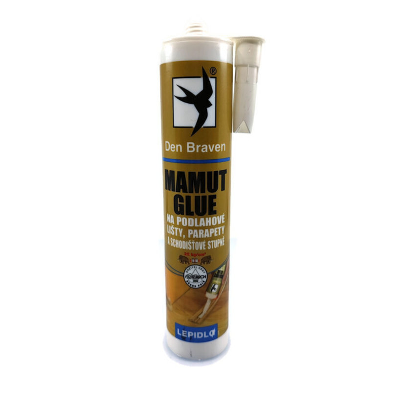 MAMUT GLUE Vysokopevnostní lepidlo na podlahové lišty - bílé 290ml