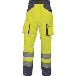 Reflexní pracovní kalhoty MACH2 HV žluté