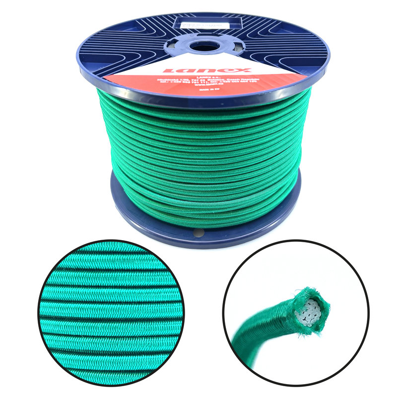 Gumolano s pryžovým jádrem zelené PP 6mm