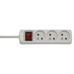 Prodlužovací kabel 16A bílý s vypínačem 3 zásuvky 5m 3G1,5