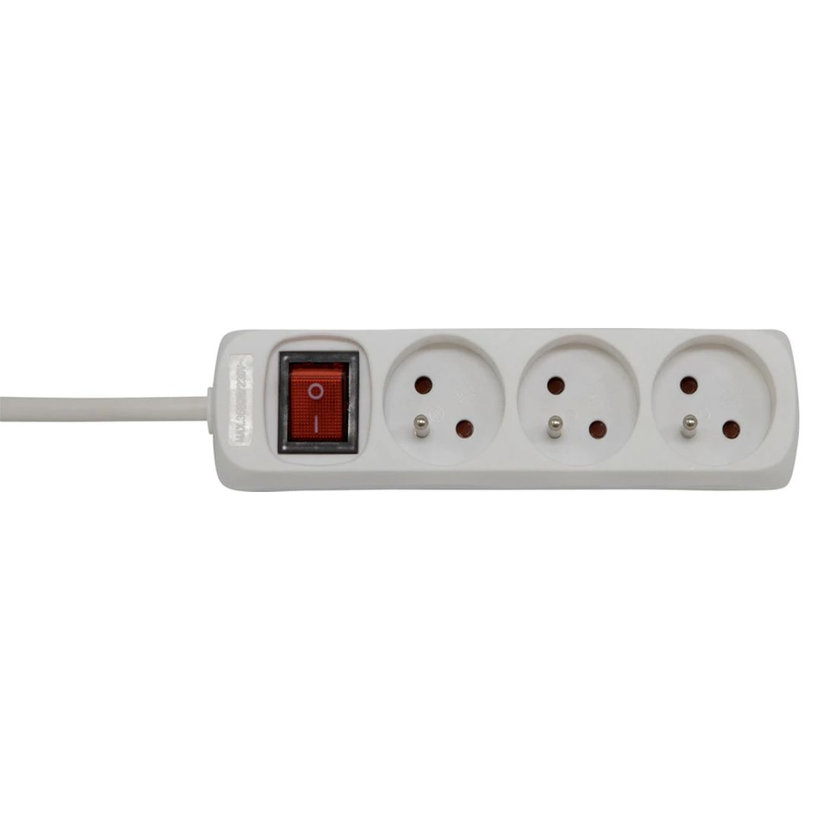 Prodlužovací kabel 16A bílý s vypínačem 3 zásuvky 5m 3G1,5