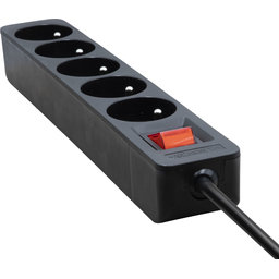 Eco-Line 5zásuvková napájecí lišta s vypínačem – 1,5 m